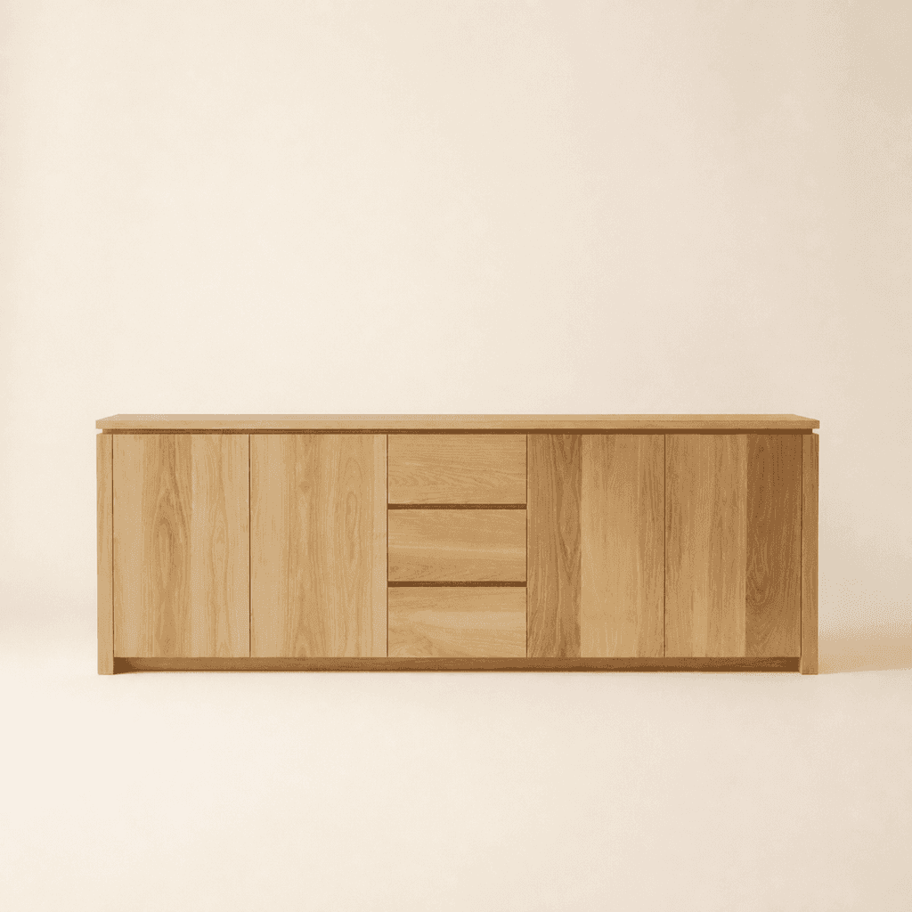 Golden Ash Media Console
