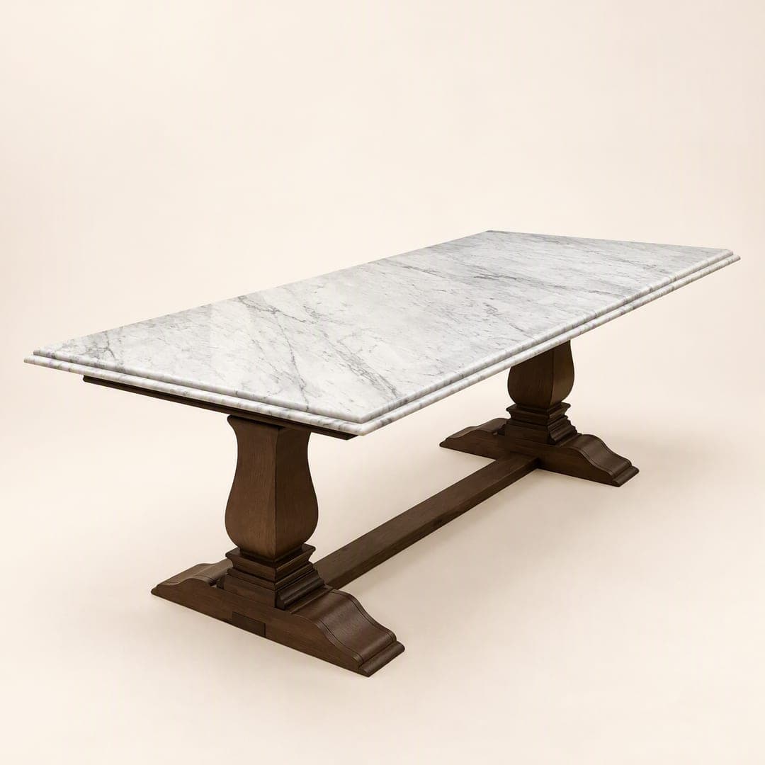 Albury Trestle Dining Table, design render