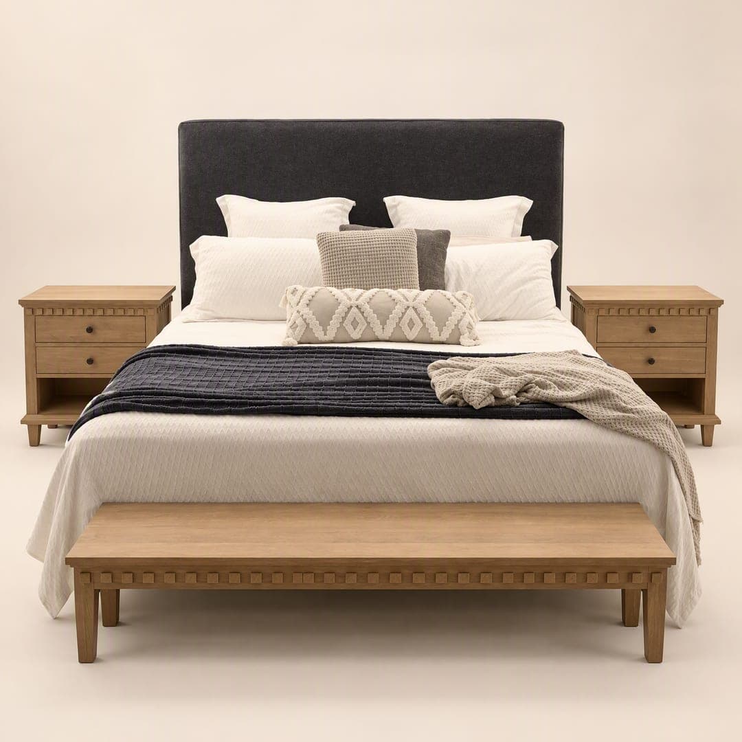 Bowral Upholstered Bed, design render