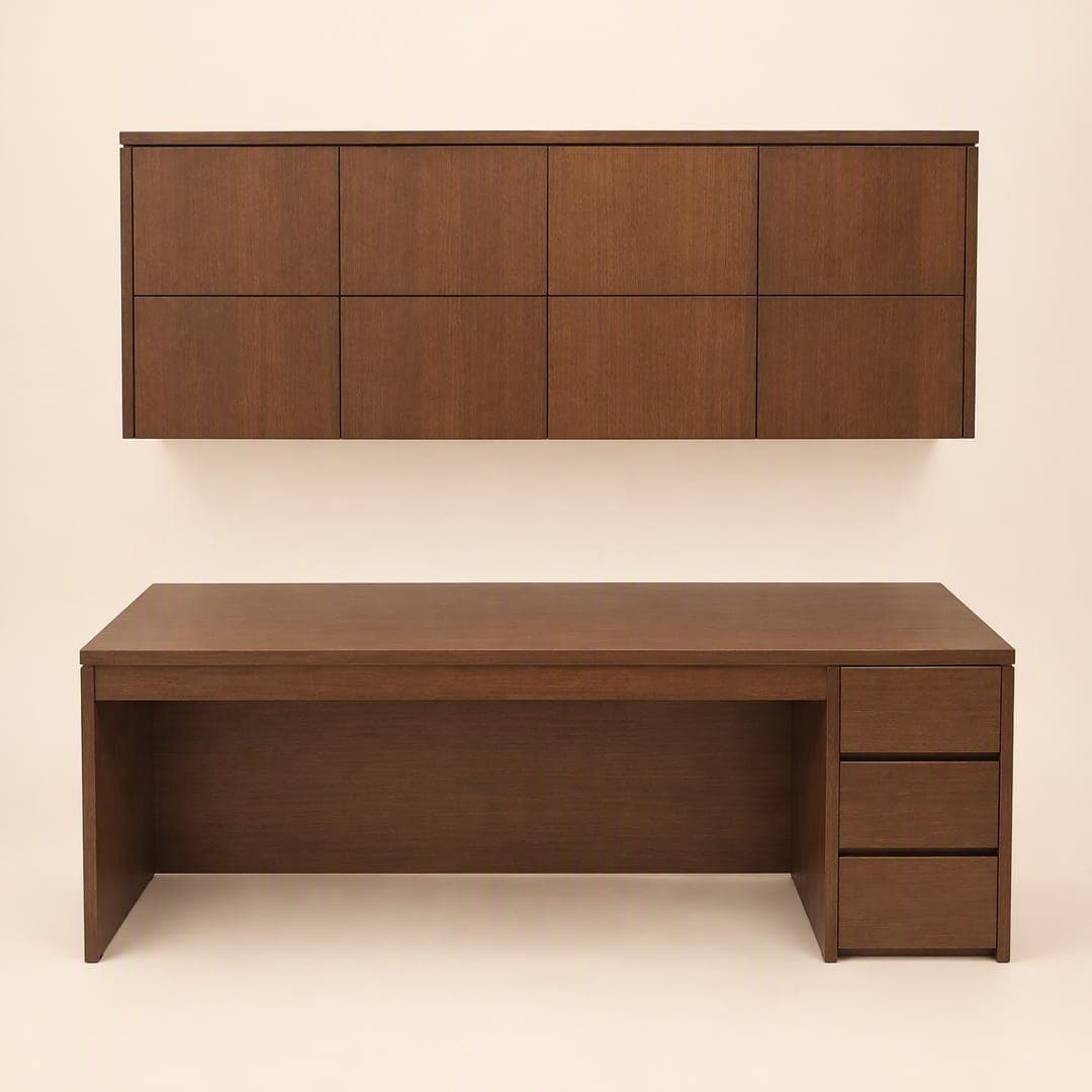 Hurstville Desk with Hutch, design render