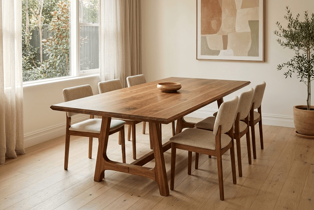 A Goldenwood dining table in a Sydney home