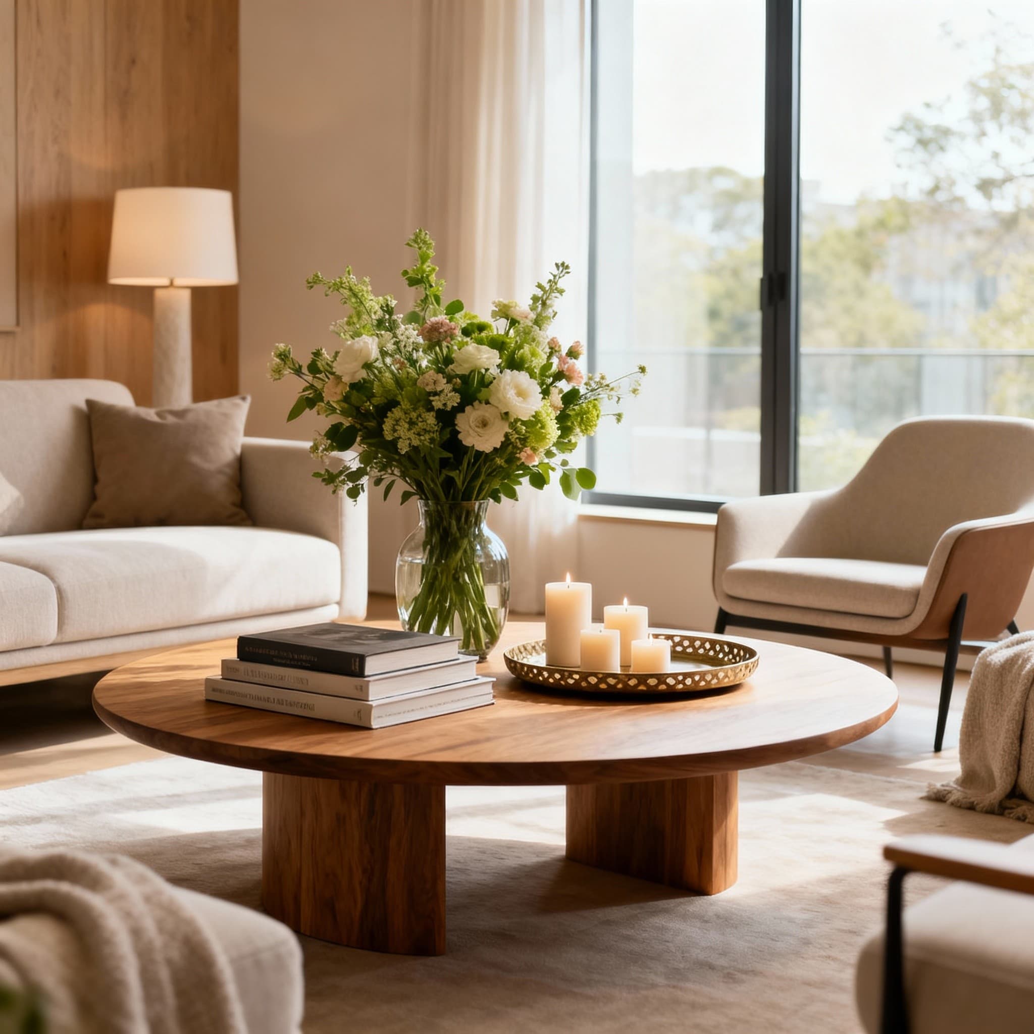 How to Style a Round Coffee Table: Tips for a Stylish Living Room