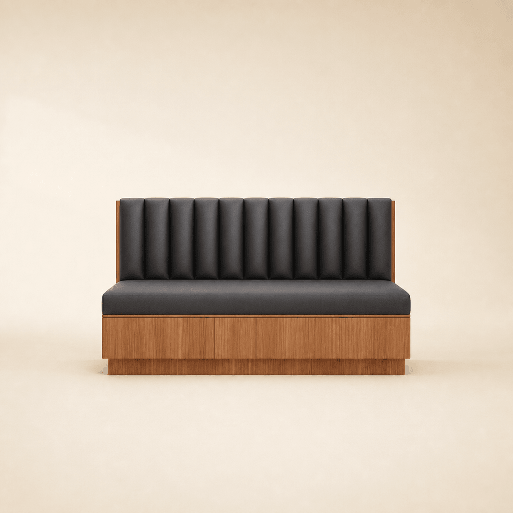 Channel Banquette in American Oak