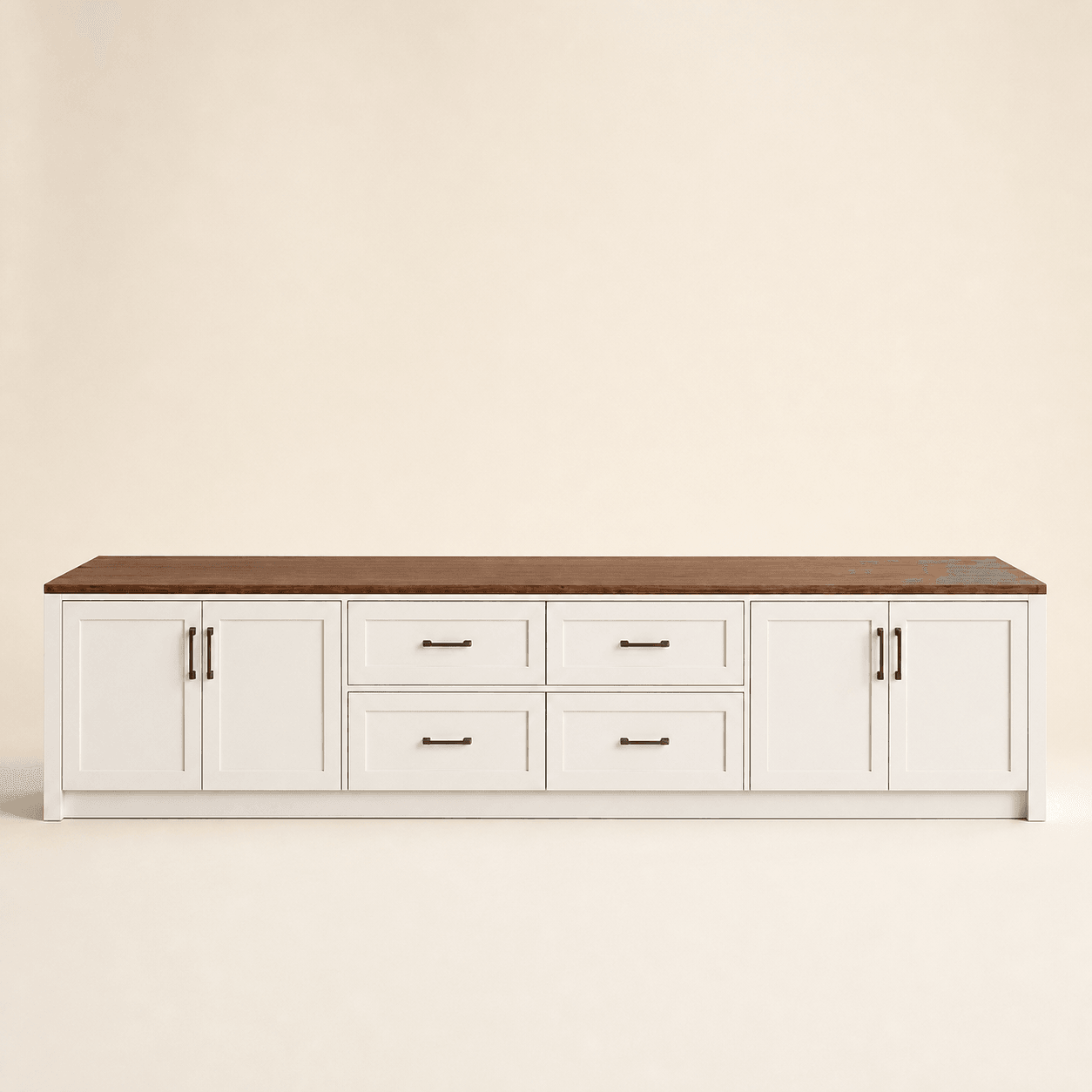 Eastport Two-Tone Low Line TV Unit in Tasmanian Oak