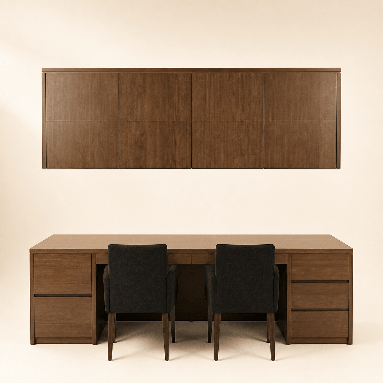 Langley Double Workstation in Tasmanian Oak
