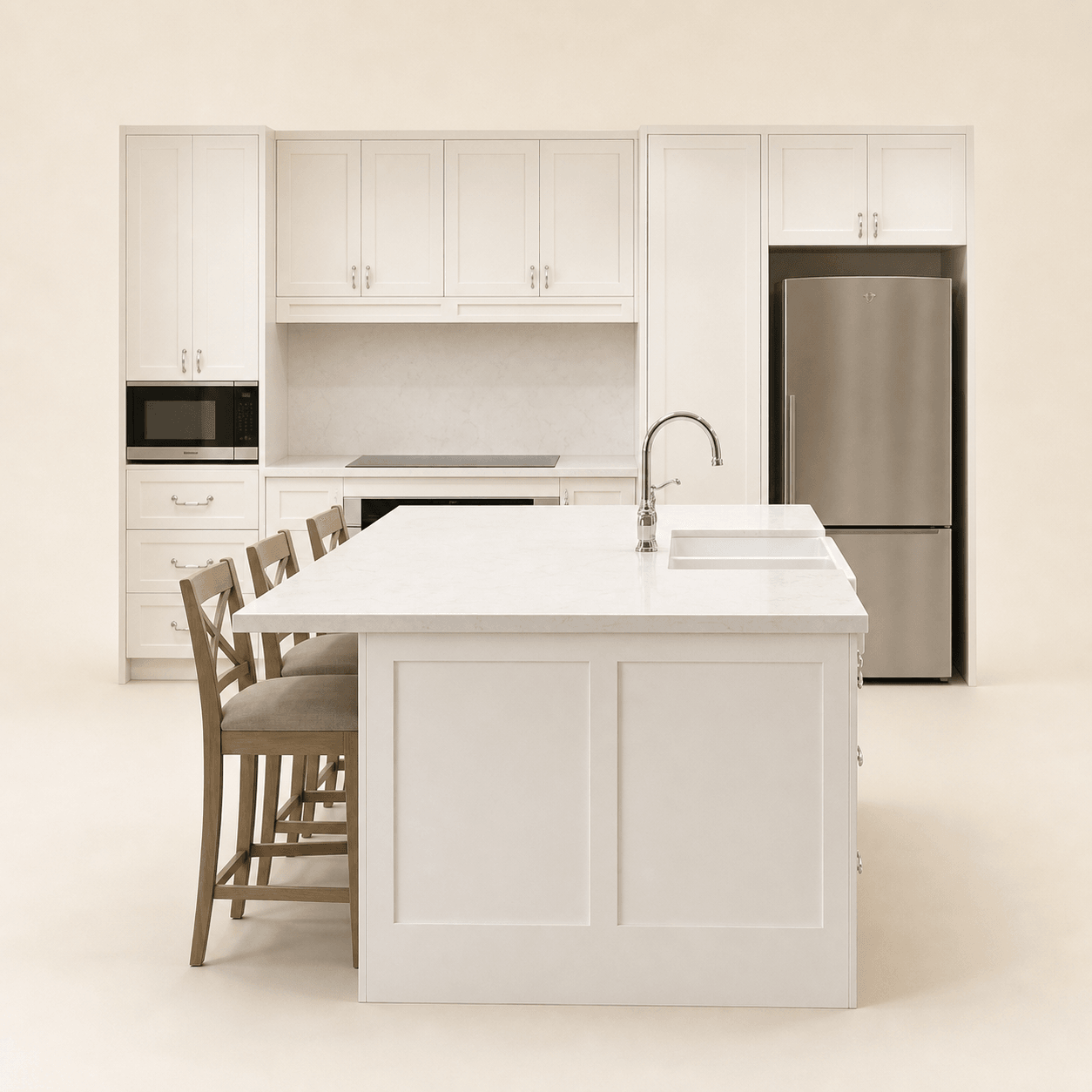 Bayside Shaker Kitchen in Painted MDF