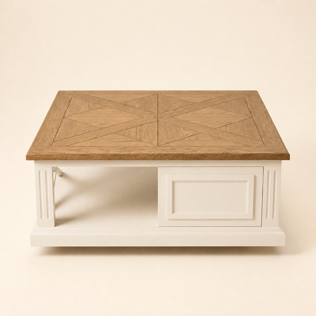 Hamptons Square Coffee Table in American Oak